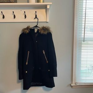 JCREW Chateau parka in Italian stadium-cloth wool with removable fur hood